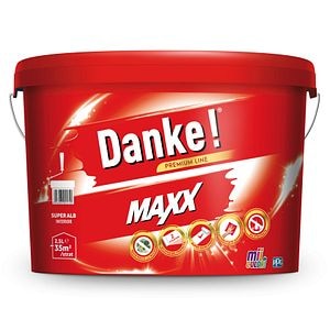 Vopsea lavabila, interior, alb, 2.5 L • Danke Maxx
