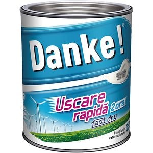 Email DANKE Uscare rapida RAL 9010, 2.5L, alb murdar