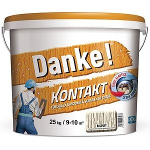 Tencuiala decorativa DANKE Kontakt Scoarta copac, biscuit, 25 kg