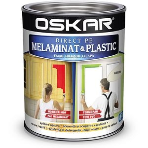 Email OSKAR Direct pe Melaminat si Plastic, alb bezea, 0.6L