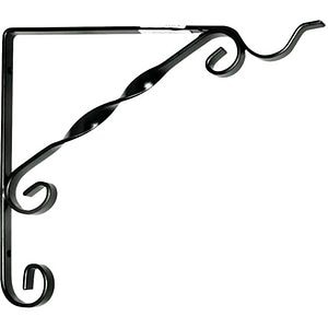 Suport ghiveci cu agatatoare M1, metal, 15 x 15 x 1.2 cm, negru