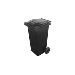 Pubela plastic pentru gradina, pe roti, 240 L, neagra