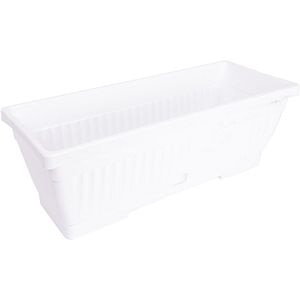 Jardiniera Verbena, plastic, 60 x 19.8 x 17.4 cm, alb