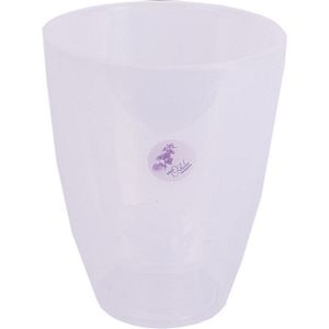 Ghiveci orhidee rotund, plastic, 13.3 cm, transparent
