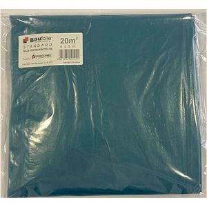 Folie constructii BAUFOLIE Standard, 4 x 5 m, grosime 0.03mm, 20mp, albastru