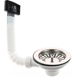 Ventil chiuveta bucatarie cu preaplin, 3R, inox