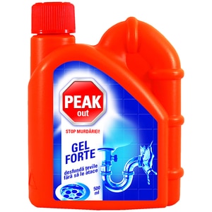 Gel pentru desfundat tevi PEAK OUT Gel Forte, 500ml