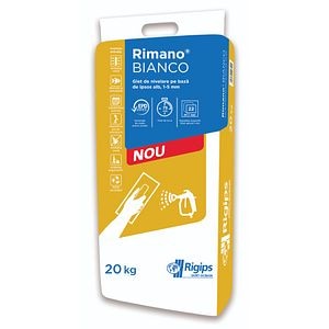Glet de nivelare Rimano Bianco, Alb, 20kg • Rigips