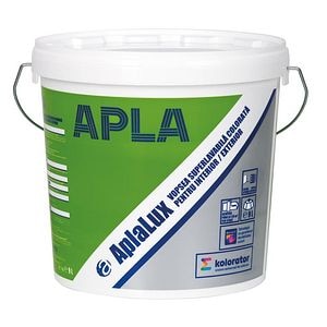 Vopsea superlavabila AplaLux, deschisa, 9 L, Interior/Exterior