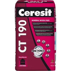 Adeziv si masa de spaclu pentru vata minerala CERESIT CT 190, 25 kg