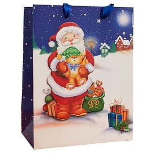 Punga cadou Craciun M, multicolor
