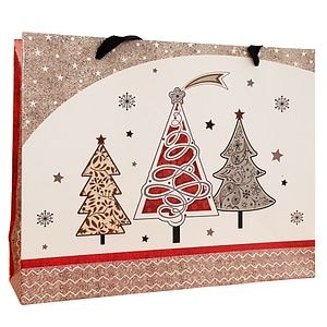 Punga cadou Craciun L, multicolor