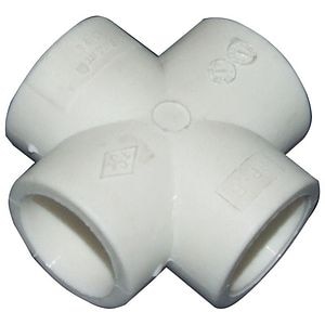 Teava cruce plastic PPR, alb, 32 mm