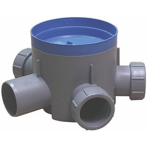 Sifon pardoseala D40, 4 intrari, H 105 mm, gri