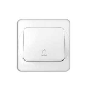 Buton sonerie, 1 modul, 10 A, 230 V, alb