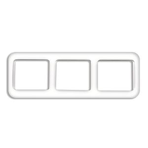 Rama tripla intrerupator PVC, alb