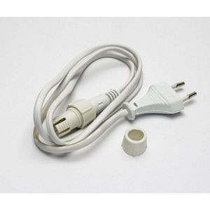 Cablu si stecher pentru tub lunimos, alb