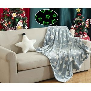 Patura Stelute fosforescente, 150 x 200 cm, albastru