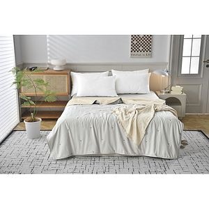 Cuvertura Laguna, 180 x 200 cm, poliester, gri