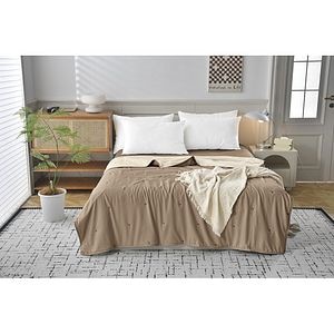 Cuvertura Laguna, 180 x 200 cm, poliester, bej