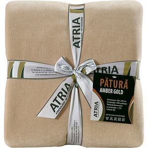 Patura AMBER GOLD, 180 x 200 cm, poliester, bej