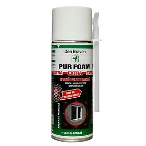 Spuma poliuretanica, aplicare manuala, 300 ml, Crem  Den Braven