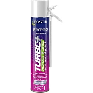 Adeziv spuma poliuretanica Bostik FixPro Turbo+ Montaj si Lipire, 750 ml