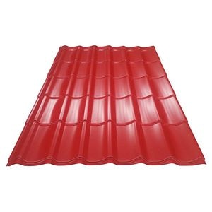 Tigla metalica, Rosu, RAL 3011, 0,4 mm x 185 x 120 cm, lucios, 2,22 mp • Bravo 