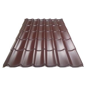 Tigla metalica, Maro, RAL 8017, 0,4 mm x 220 x 120 cm, 2,64 mp • Bravo Lucios