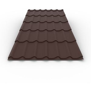 Tigla metalica, maro, RAL 8017, mat, 0.4 mm x 120 x 185 cm