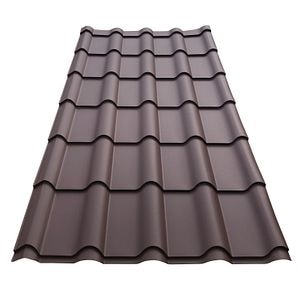 Tigla metalica, Maro, RAL 8017, 0,5 mm x 189 x 118,5 cm, 2,24 mp  Bravo Structurat