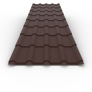 Tigla metalica, Maro, RAL 8017, 0,5 mm x 294 x 118,5 cm, 3,48 mp  Bravo Structurat