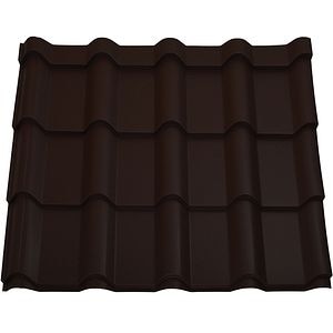 Tigla metalica, Maro, RAL 8019, 0,5 mm x 189 x 118,5 cm, structurat, 2,24 mp  Bravo 