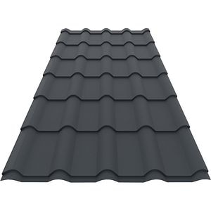 Tigla metalica Smart Mediteran, gri mat (RAL 7016), 0.5 mm