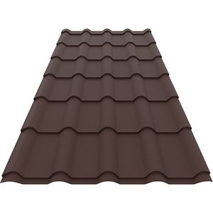 Tigla metalica Smart Mediteran, maro mat (RAL 8017), 0.5 mm
