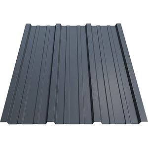 Tabla cutata Bravo, T15, gri lucios, RAL 7016, 200 x 91 cm, grosime 0.25 mm