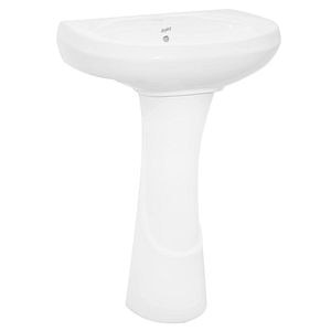 Piedestal rotund, alb, 58 cm, montare pe perete  Topaz