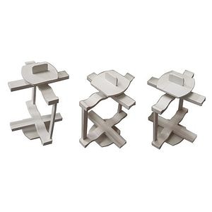 Distantieri pentru caramida de sticla, PVC, alb, 10 bucati 
