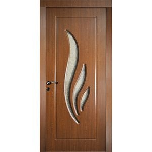 Usa interior OP071, cu geam, reversibila, MDF, 70 x 204 cm, stejar