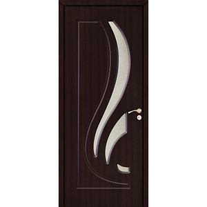 Usa interior OP154, cu geam, reversibila, MDF, 70 x 204 cm, wenge