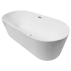 Cada freestanding Celesta Nova, ovala, 170 x 80 x 58 cm, alb