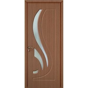 Usa interior OP154, cu geam, reversibila, MDF, 80 x 204 cm, stejar