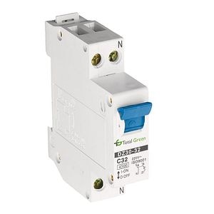 Disjunctor electric faza + nul 32 A, 5 kA, 220 - 240 V, 50 - 60 Hz • Total Green