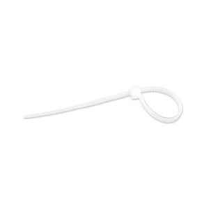 Colier cablu, 150 x 2.5 mm, alb, set