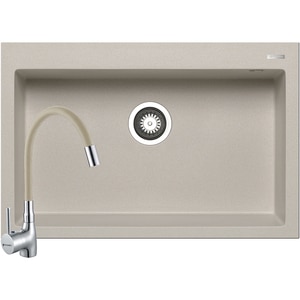 Pachet chiuveta PYRAMIS Chiuveta Altexia SQFL 76, compozit granit + baterie, bej