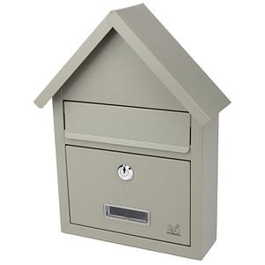 Cutie postala, casuta cu capac, gri, 230 x 301 x 80 mm