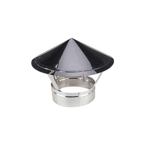 Capac terminal cos de fum, inox, 12 cm diametru • Evotools