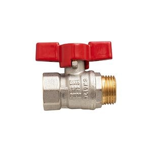 Robinet trecere fluture din alama, racord 1/2, MF