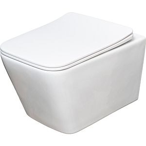 Vas WC suspendat TR-A1255W, rimless, ceramica, 36 x 52 x 34 cm, alb