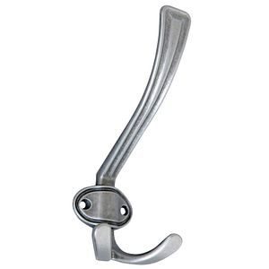 Cuier metalic, 3 carlige, gri antic